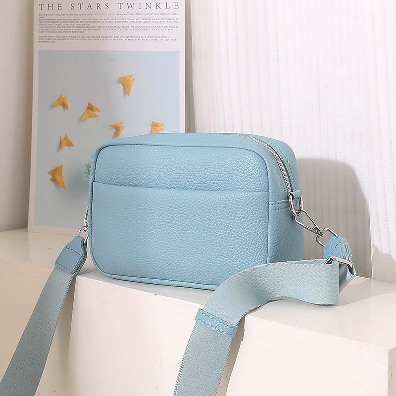 Trendy Dames 2024 Nieuwe Effen Kleur Pu Messenger Bag Damestas Schoudertas Kleine Vierkante Tas