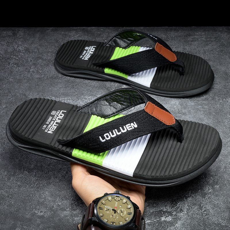 2024 Nieuwe Rubberen Slippers Heren Outdoor Strandslippers Zomer Antislip Sandalen Schoenen