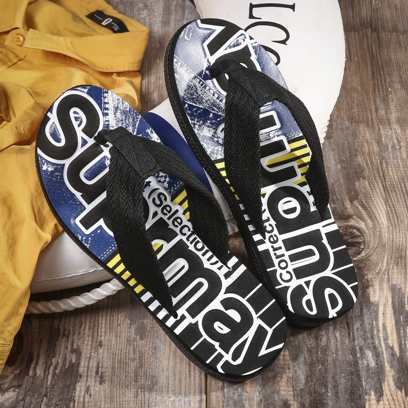 2024 Nieuwe Slippers Mannen Zomer Antislip Strand Schoenen Trendy Persoonlijkheid Outdoor Pinch Sandalen