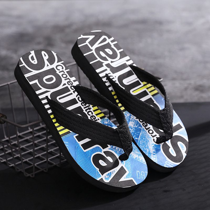 2024 Zomer Nieuwe Heren Casual Mode Sandalen Slippers Schoenen Strand Trend Letters Flip-flops