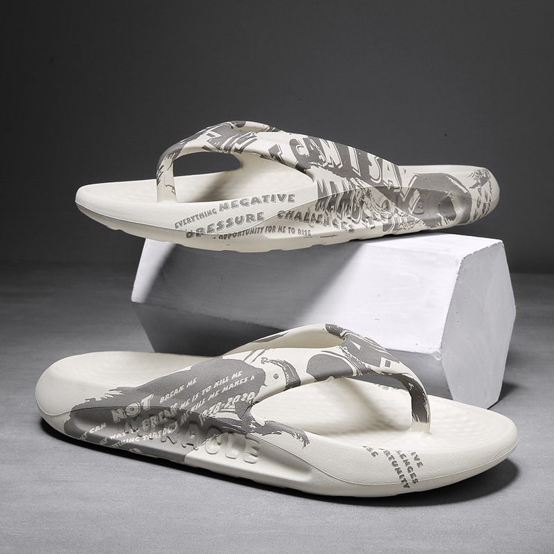 2024 Zomer Nieuwe Stijl Slippers Herenkamer Strand Dikke Bodem Trend Casual Sandalen Schoenen Heren