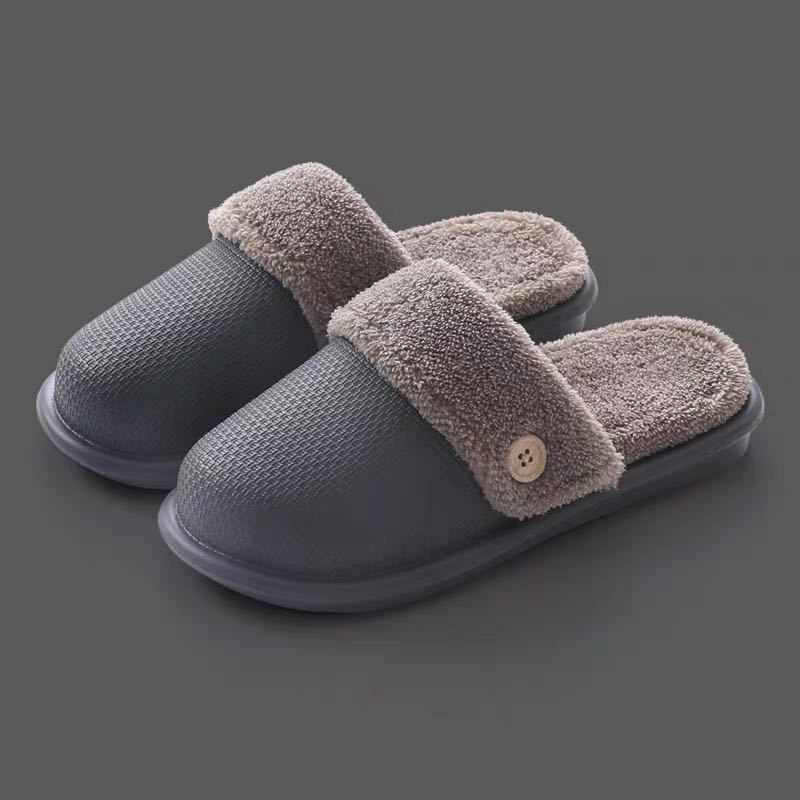 Afneembare Pantoffels Kunnen Worden Gedemonteerd En Gewassen Winter Katoenen Dames- En Herenschoenen Indoor Plus Fluwelen Huis Antislip Pluche Tij