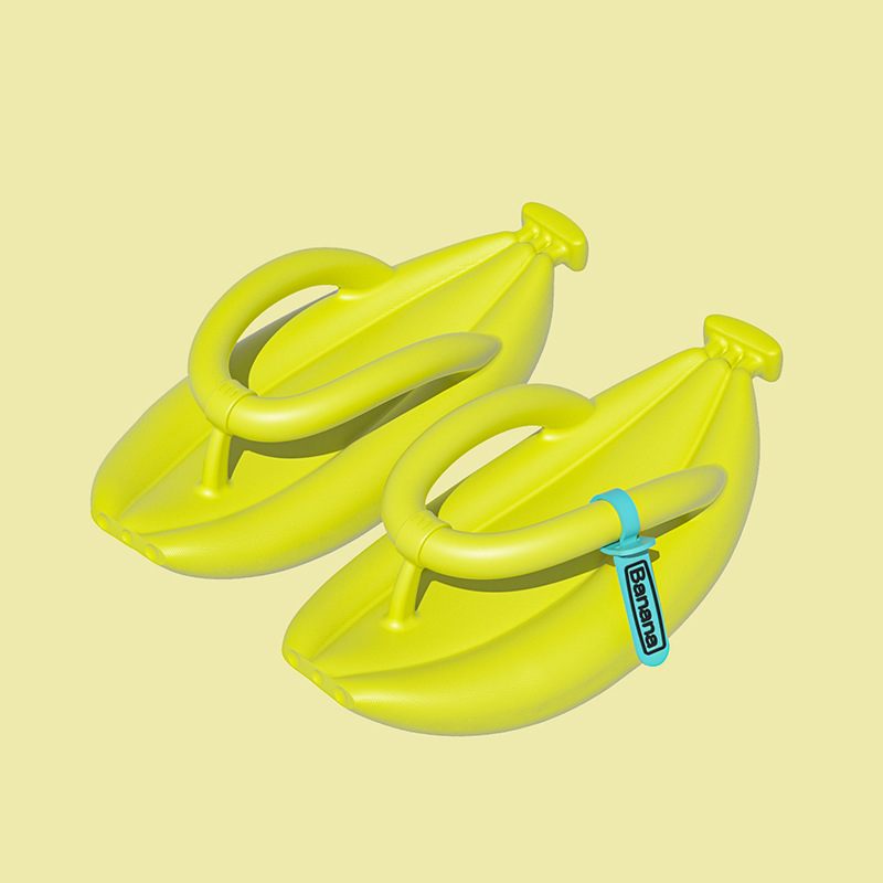 Bananenslippers Met Dikke Zolen Herenmodetrend Paar Strandsandalen Pantoffels Dameszomer