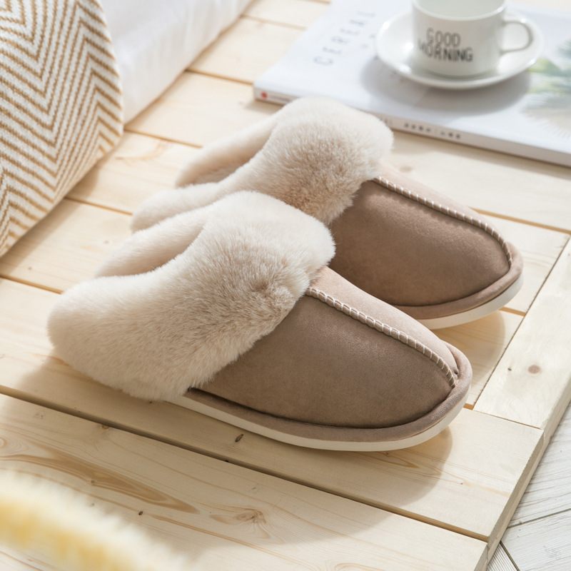 Katoenen Pantoffels Dames Herfst En Winter Pluche Huispaar Warme Heren Antislip