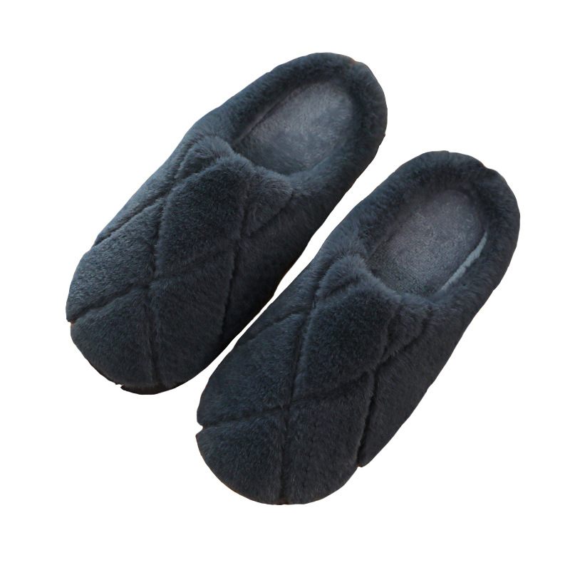 Katoenen Pantoffels Heren Winter Indoor Home Antislip Warme Pluche Vloerpantoffels