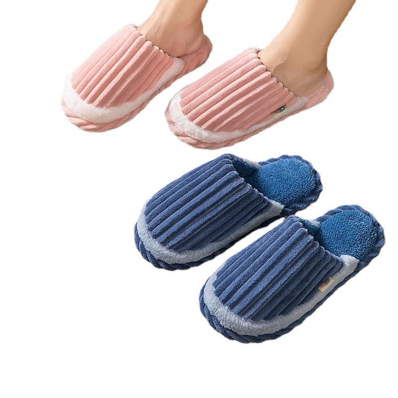 Katoenen Pantoffels Winterresidentie Voor Dames 2024 Nieuwe Schattige Winter Indoor Antislip Pluche Mannelijke Koppels Om Warm Te Blijven