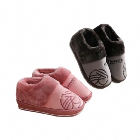 Katoenen Schoenen Tas Hak Pantoffels Heren Dikke Bodem Winterhuis Koppels Binnen Warm Antislip Dames Schattig