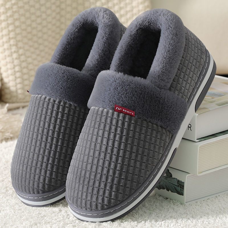 Katoenen Sleeptas Heren Met Winterschoenen Tpr Antislip Home Indoor Warm En Vuilafstotend Plus Pluis Dames