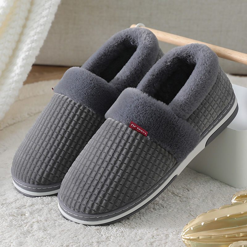 Katoenen Sleeptas Heren Met Winterschoenen Tpr Antislip Home Indoor Warm En Vuilafstotend Plus Pluis Dames