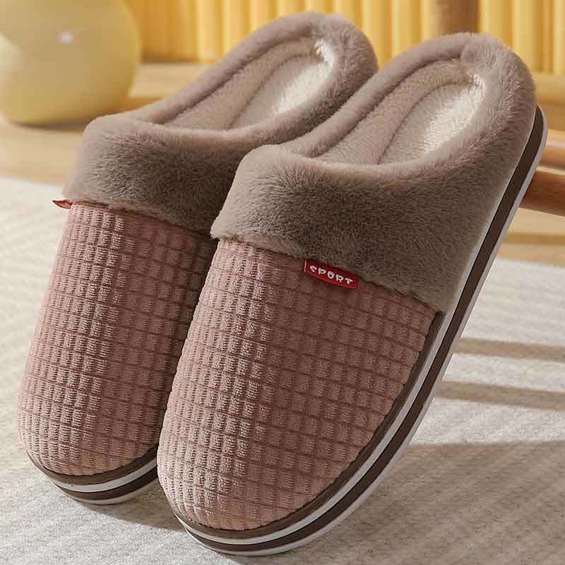 Katoenen Sleeptas Heren Met Winterschoenen Tpr Antislip Home Indoor Warm En Vuilafstotend Plus Pluis Dames