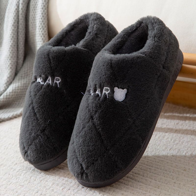 Katoenen Sleeptas Heren Met Winterschoenen Tpr Antislip Home Indoor Warm En Vuilafstotend Plus Pluis Dames