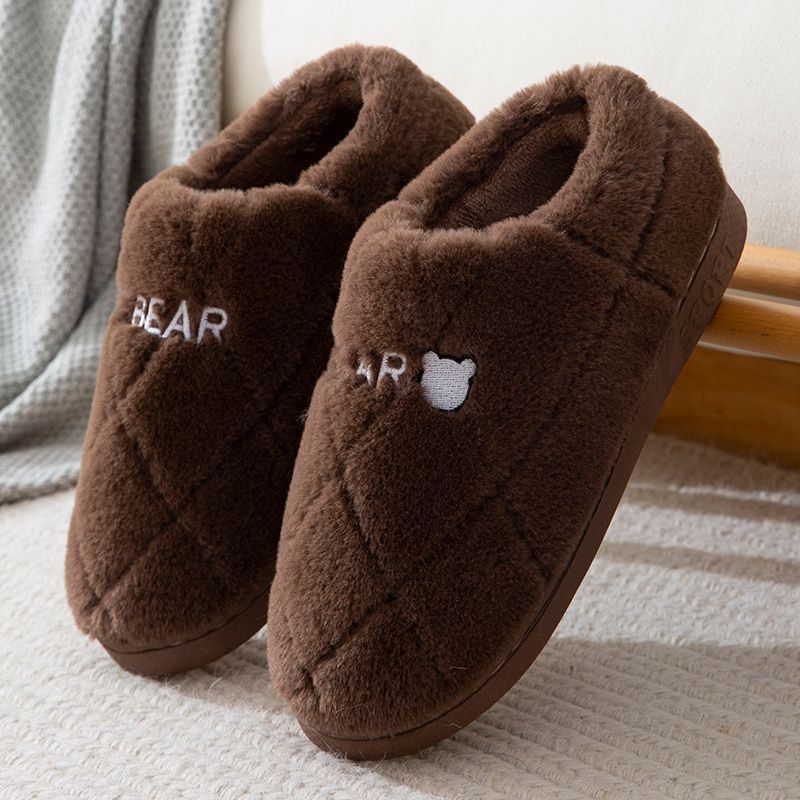 Katoenen Sleeptas Heren Met Winterschoenen Tpr Antislip Home Indoor Warm En Vuilafstotend Plus Pluis Dames