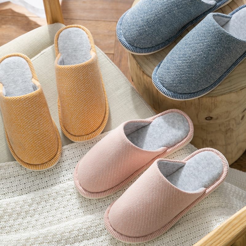 Musa Pure Kleur Katoenen Pantoffels Dames Binnen- En Buitenpantoffels Huisliefhebbers Schoenen Warme Heren