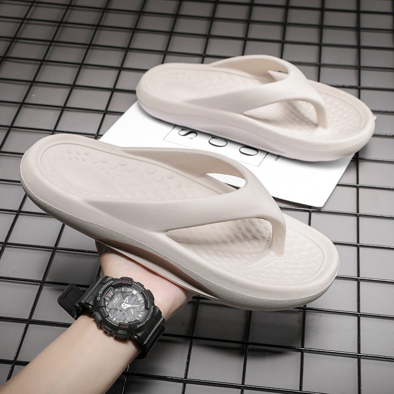 Slippers Heren Zomer Pinch Outdoor Eva Casual Platte Bodem Zachte Tij Paar Sandalen Schoenen Strand