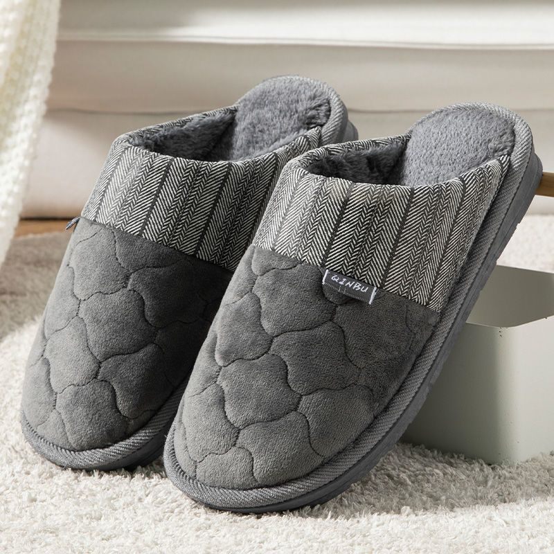 Warme Schoenen Heren Katoenen Pantoffels Mannen Plus Size Winter Verdikte Antislip Dikke Zool Zak Hak Slippers Modellen