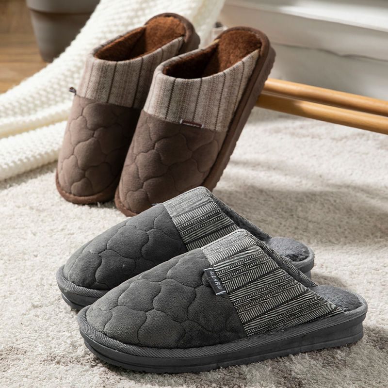 Warme Schoenen Heren Katoenen Pantoffels Mannen Plus Size Winter Verdikte Antislip Dikke Zool Zak Hak Slippers Modellen