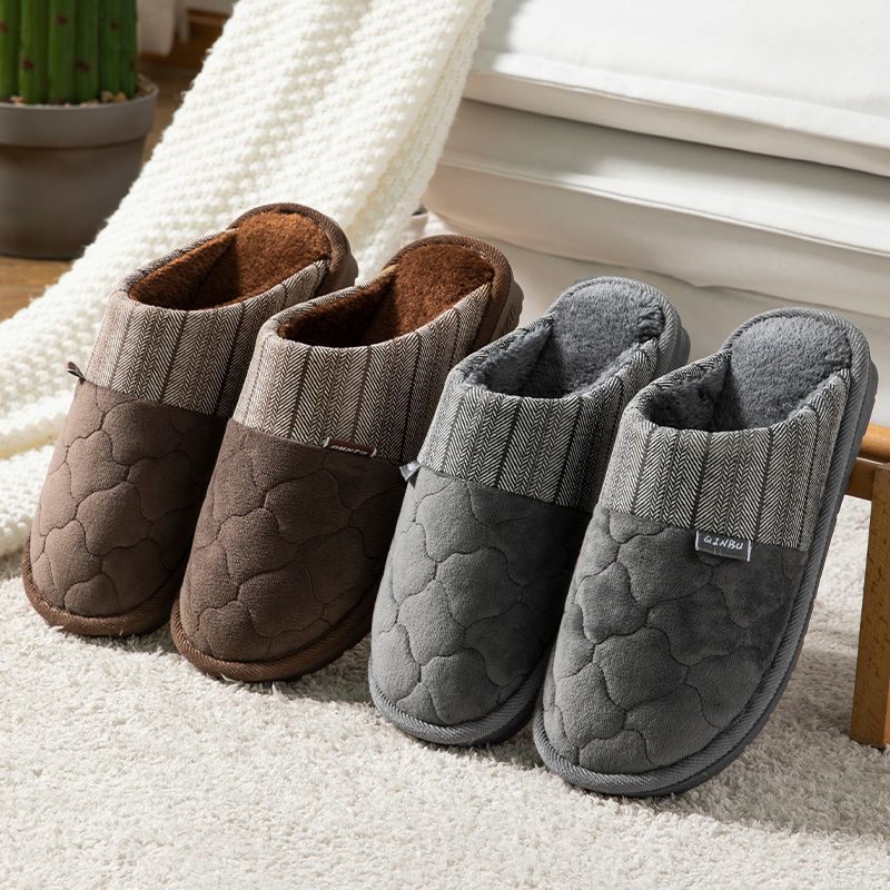 Warme Schoenen Heren Katoenen Pantoffels Mannen Plus Size Winter Verdikte Antislip Dikke Zool Zak Hak Slippers Modellen