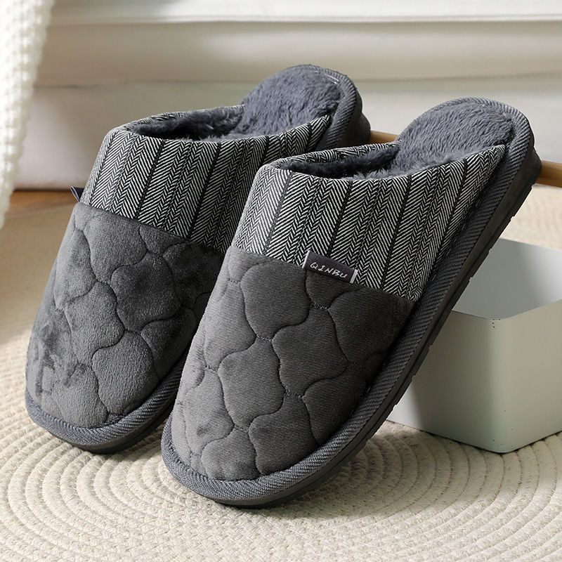 Warme Schoenen Heren Katoenen Pantoffels Mannen Plus Size Winter Verdikte Antislip Dikke Zool Zak Hak Slippers Modellen