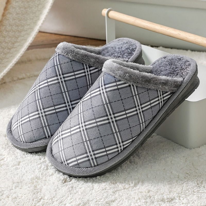 Warme Schoenen Heren Katoenen Pantoffels Mannen Plus Size Winter Verdikte Antislip Dikke Zool Zak Hak Slippers Modellen