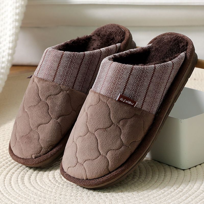 Warme Schoenen Heren Katoenen Pantoffels Mannen Plus Size Winter Verdikte Antislip Dikke Zool Zak Hak Slippers Modellen