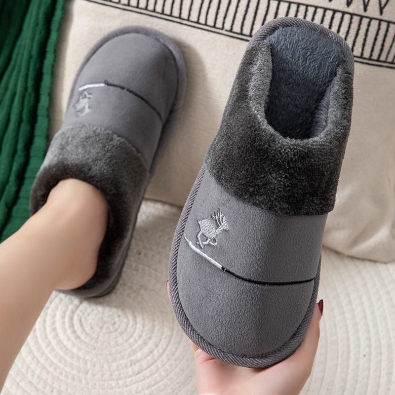 Warme Schoenen Heren Katoenen Pantoffels Mannen Plus Size Winter Verdikte Antislip Dikke Zool Zak Hak Slippers Modellen