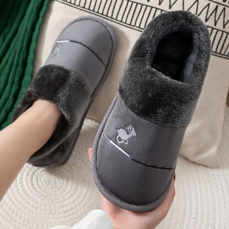 Warme Schoenen Heren Katoenen Pantoffels Mannen Plus Size Winter Verdikte Antislip Dikke Zool Zak Hak Slippers Modellen