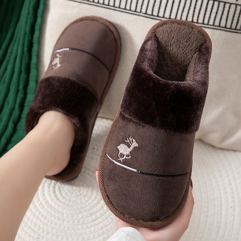 Warme Schoenen Heren Katoenen Pantoffels Mannen Plus Size Winter Verdikte Antislip Dikke Zool Zak Hak Slippers Modellen