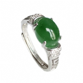 925 Verzilverde Chrysopraas Edelsteen Ring Vrouw Rode Agaat Sfeer Mode Verjaardagscadeau