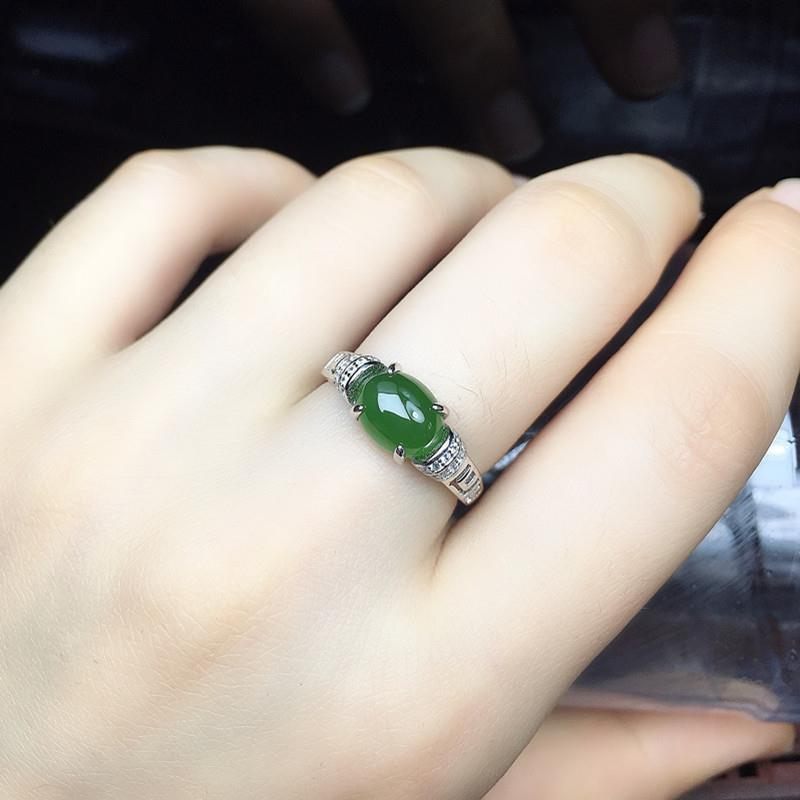 925 Verzilverde Chrysopraas Edelsteen Ring Vrouw Rode Agaat Sfeer Mode Verjaardagscadeau