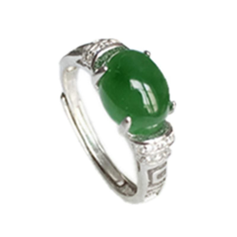 925 Verzilverde Chrysopraas Edelsteen Ring Vrouw Rode Agaat Sfeer Mode Verjaardagscadeau