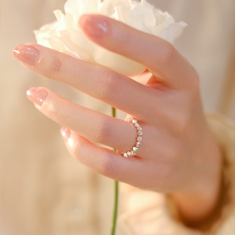 Gebroken Zilver Paar Ringen Damesmode Ring Kan Worden Geopend Persoonlijkheid Vegetarische Wijsvinger