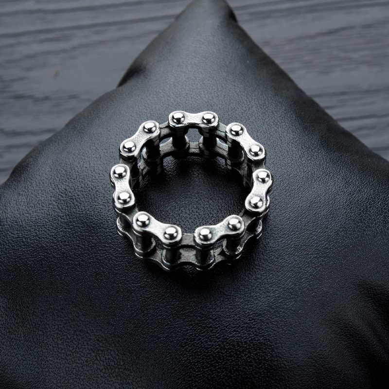 Mode-sieraden Gepersonaliseerde Fietsketting Titanium Stalen Ring Heren Rvs Motorfiets Ketting Sieraden