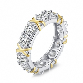 S925 Sterling Zilveren Kruisring Met Diamanten Voor Heren En Dames Paar Ringen Trendy Ring