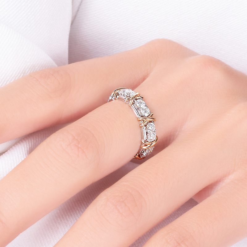 S925 Sterling Zilveren Kruisring Met Diamanten Voor Heren En Dames Paar Ringen Trendy Ring