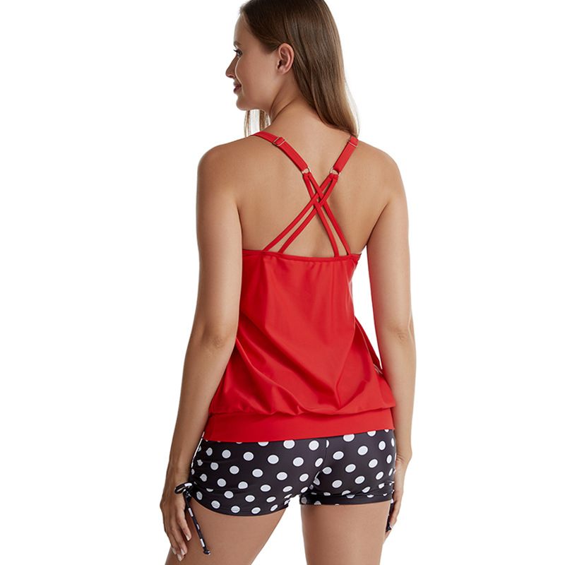 Nieuw Badpak Dames Bedrukt Tweedelig Split Boxer Tankini