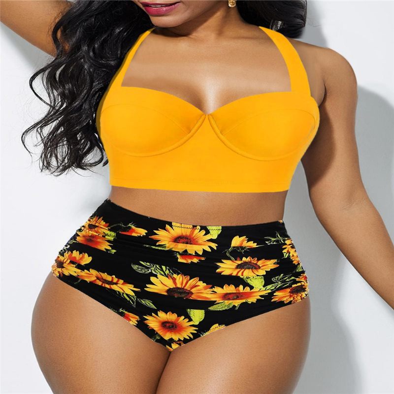 Nieuw Badpak Dames Sexy Print Grote Maten Bikini Split