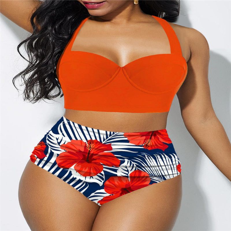 Nieuw Badpak Dames Sexy Print Grote Maten Bikini Split