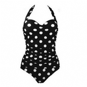 Nieuw Sexy Retro Polka Dot Badpak Uit Één Stuk Multicolor Plus Size