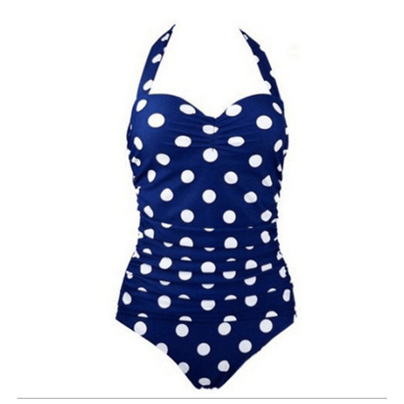 Nieuw Sexy Retro Polka Dot Badpak Uit Één Stuk Multicolor Plus Size