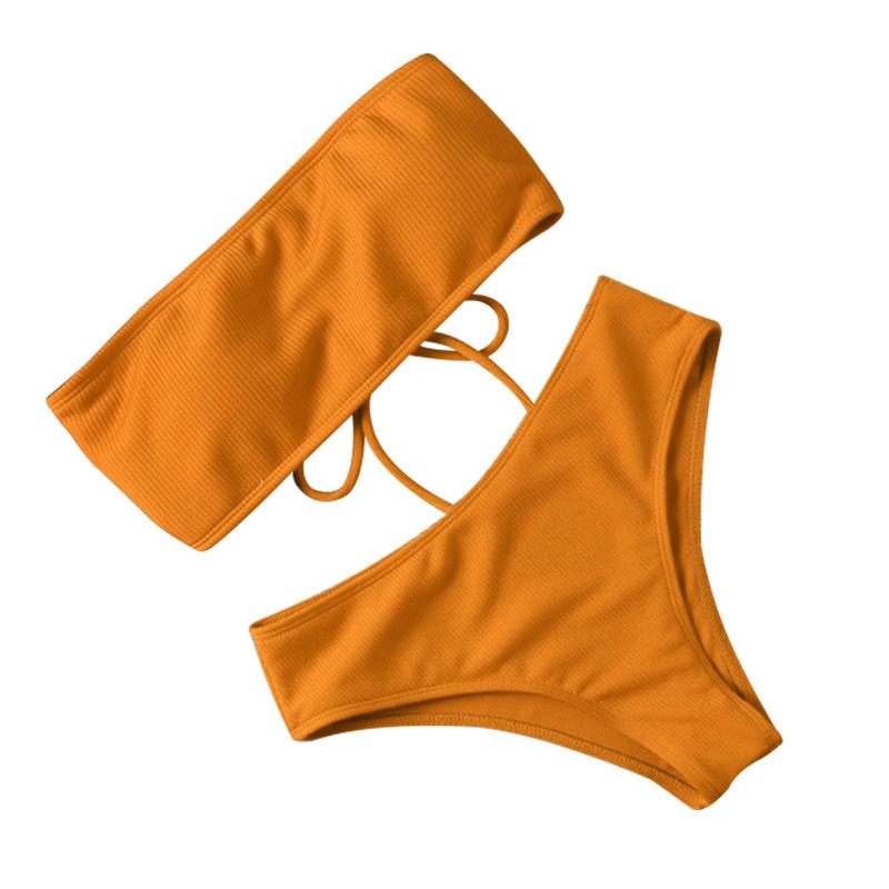 Sexy Bikini Badpak Uit Één Stuk Effen Kleur Badmode Dames