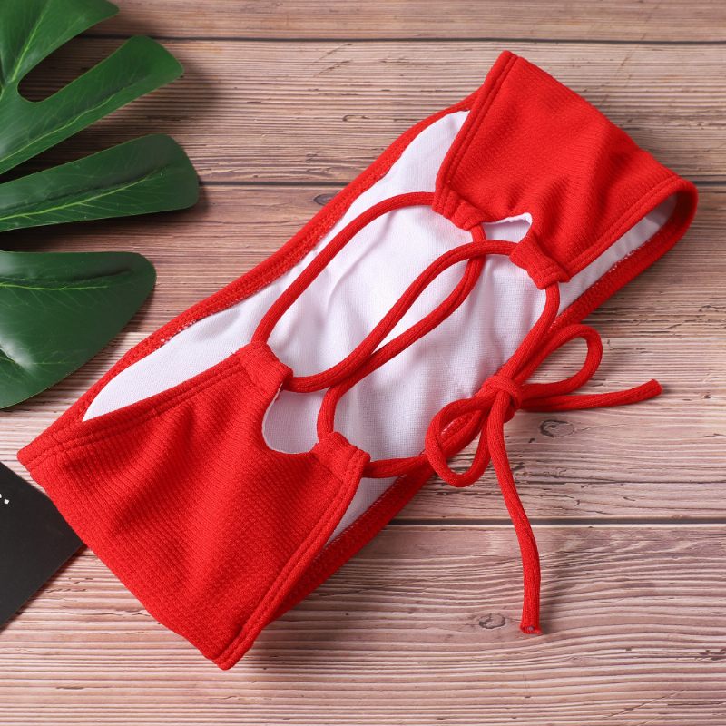 Sexy Bikini Badpak Uit Één Stuk Effen Kleur Badmode Dames