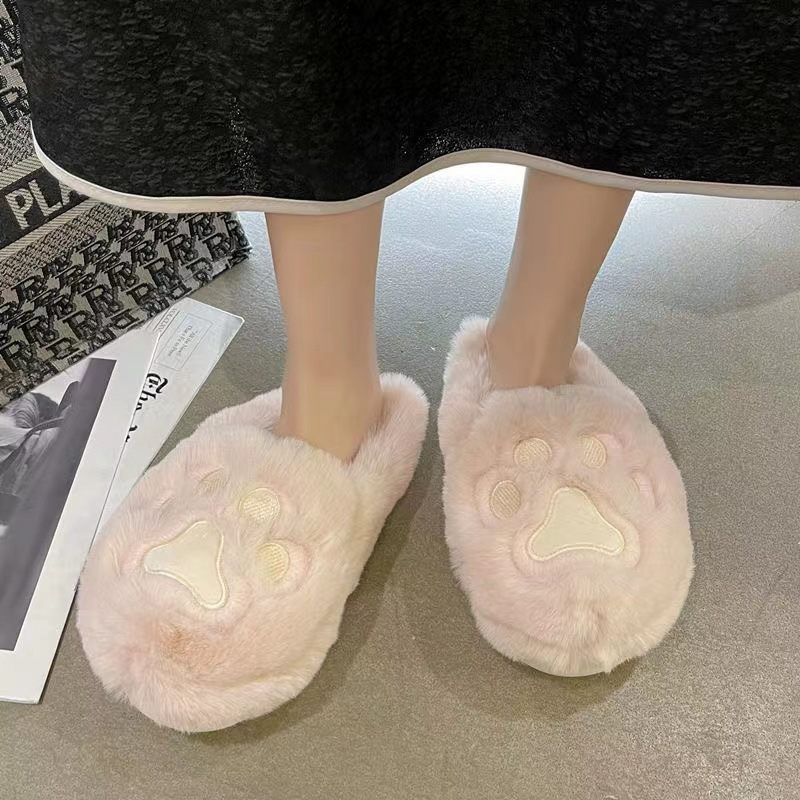 2024 Nieuwe Leuke Kleine Voeten Katoenen Slippers Dames Winter Sweet Student Living Antislip Baotou