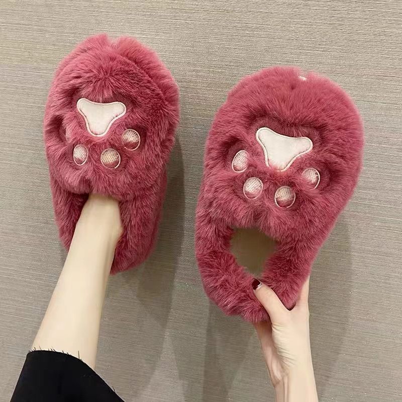 2024 Nieuwe Leuke Kleine Voeten Katoenen Slippers Dames Winter Sweet Student Living Antislip Baotou