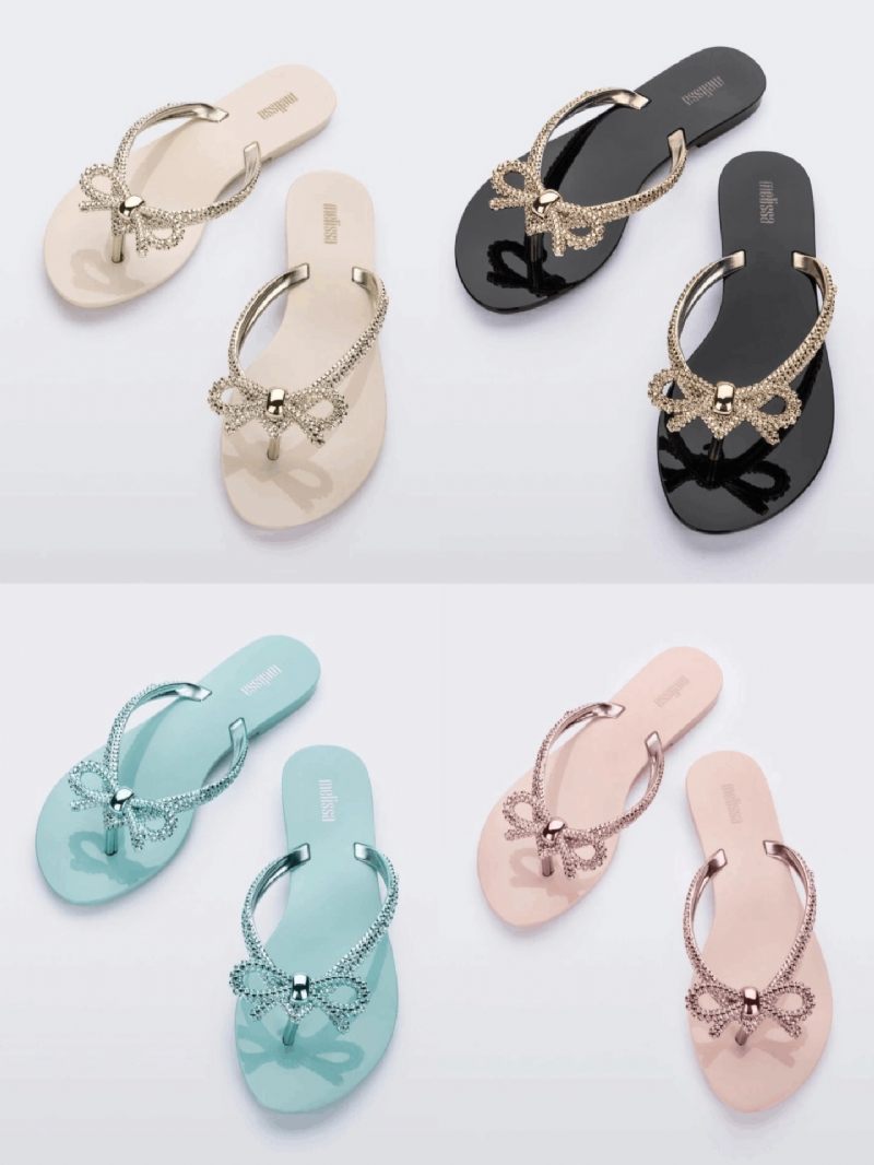 Braziliaanse Melissa Vrouwelijke Sandalen 2024 Nieuwe Zomer Dames Slippers Boog Vakantie Strandschoenen