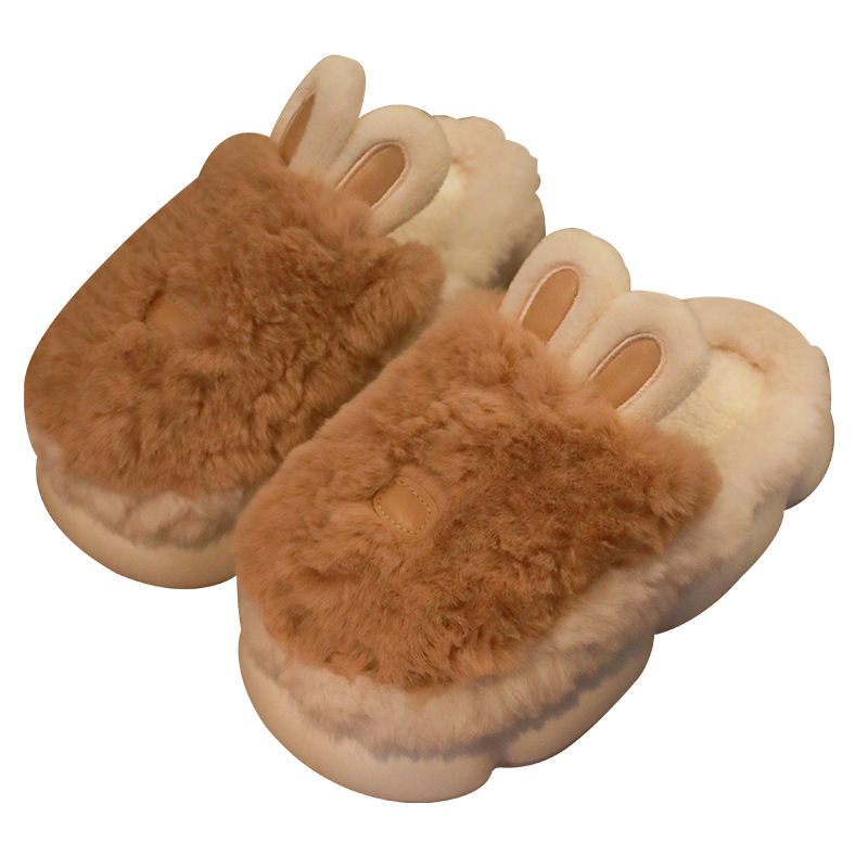 Dikke Zolen Pantoffels Dames Winter Indoor Living Katoenen Houden Warm En Schattig In