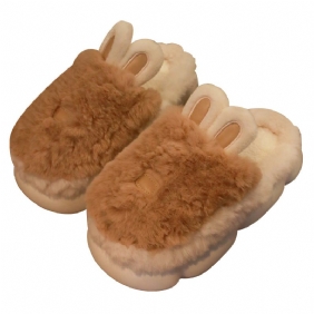 Dikke Zolen Pantoffels Dames Winter Indoor Living Katoenen Houden Warm En Schattig In