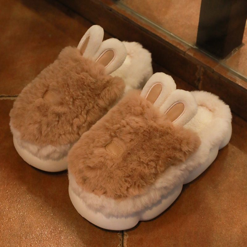 Dikke Zolen Pantoffels Dames Winter Indoor Living Katoenen Houden Warm En Schattig In