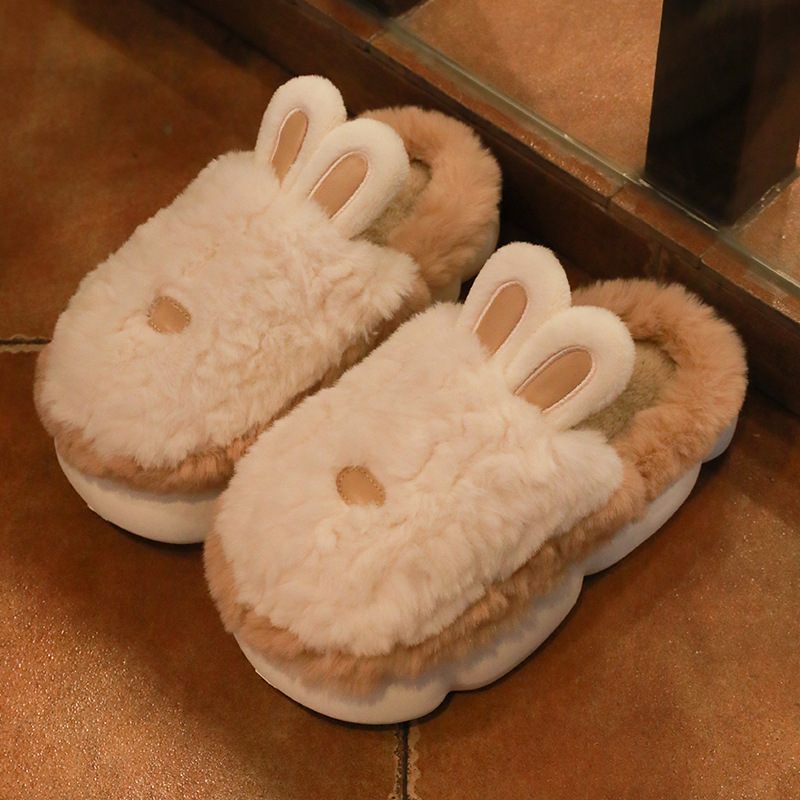 Dikke Zolen Pantoffels Dames Winter Indoor Living Katoenen Houden Warm En Schattig In