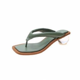 Flip-flops Dames Zomer Nieuwe Mid-heel High-heel Flip-flop Sandalen Pantoffels Met Strandschoenen