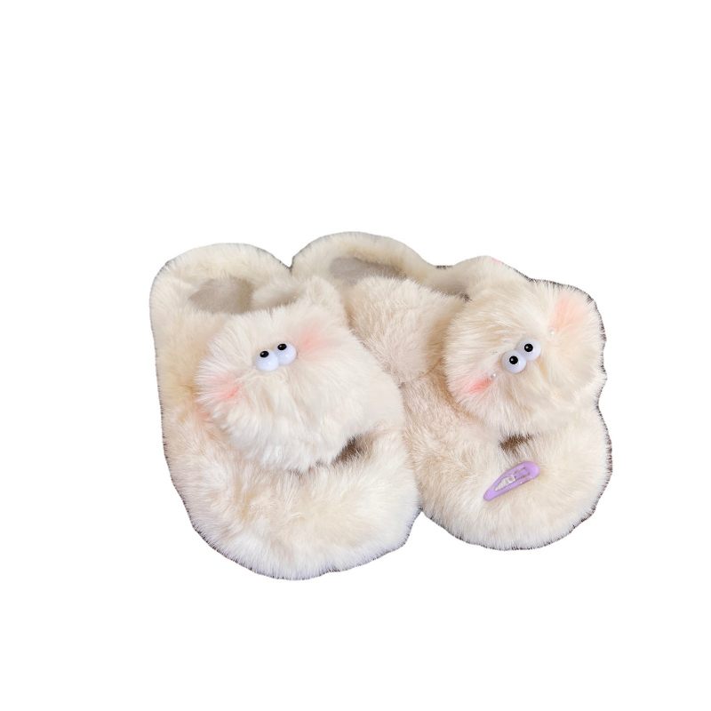 Herfst En Winter Nieuwe Damesschoenen Met Dikke Zolen Cartoon Roze Liefde Schattige Meisjes Outdoor Katoenen Dweil